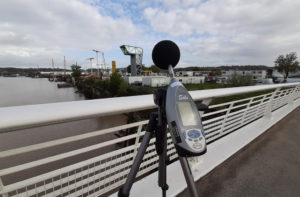 Mesure acoustique réalisée par Pi acoustique à Bordeaux / Liaison sous fluviale - Bordeaux